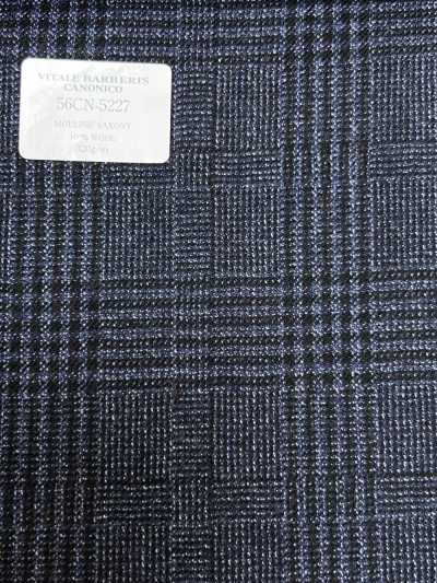 56CN5227 CANONICO(カノニコ) 21 MOULINE SAXONY ネイビー グレンチェック