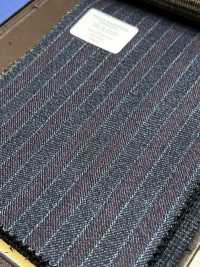 56CN5229 CANONICO(カノニコ) 21 MOULINE SAXONY ネイビー/レッド ストライプ[生地] CANONICO(カノニコ) サブ画像
