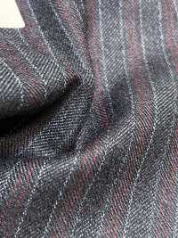 56CN5229 CANONICO(カノニコ) 21 MOULINE SAXONY ネイビー/レッド ストライプ[生地] CANONICO(カノニコ) サブ画像