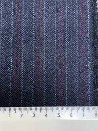 56CN5229 CANONICO(カノニコ) 21 MOULINE SAXONY ネイビー/レッド ストライプ[生地] CANONICO(カノニコ) サブ画像
