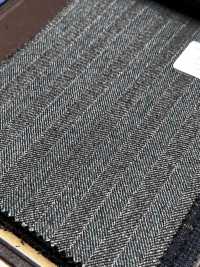 56CN5230 CANONICO(カノニコ) 21 MOULINE SAXONY グレー/ターコイズ ストライプ[生地] CANONICO(カノニコ) サブ画像