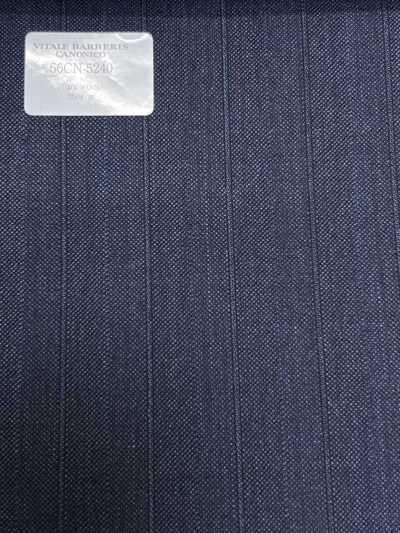 56CN5240 CANONICO(カノニコ) TRADITIONAL WORSTED 21 濃紺 シャドーストライプ
