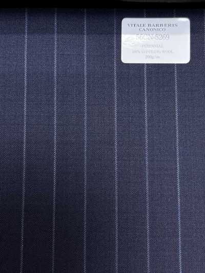 56CN5269 CANONICO(カノニコ) PERENNIAL-CLASSICS 濃紺 ストライプ