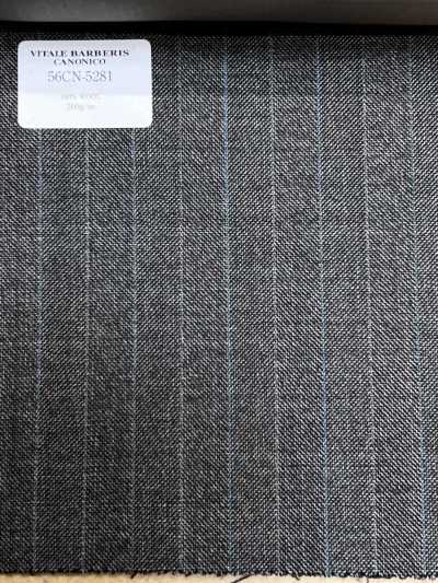 56CN5281 CANONICO(カノニコ) TRADITIONAL WORSTED 21 ブラウン/サックス ストライプ