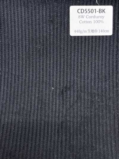 CD5501-BK 8W Corduroy C100 ブラック