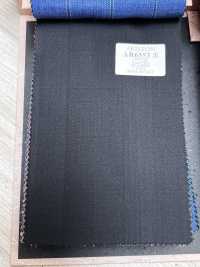 AR6553 ARISTON Super140's 黒 ストライプ[生地] 細井商事株式会社 サブ画像