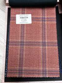 AR6556 ARISTON Super130's オレンジ チェック[生地] 細井商事株式会社 サブ画像