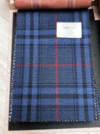 AR6557 ARISTON Super130's ネイビー チェック[生地] 細井商事株式会社 サブ画像