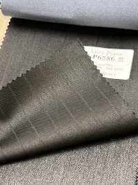 LP6586 Loro Piana Super130's 黒 ストライプ[生地] 細井商事株式会社 サブ画像