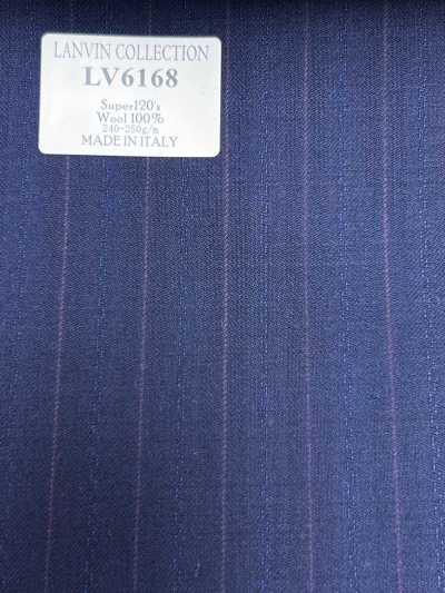 LANVIN COLLECTION Super120's ネイビー ストライプ