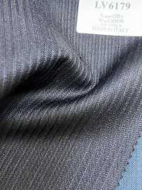 LV6179 LANVIN COLLECTION Super120's 濃紺 ストライプ[生地] 細井商事株式会社 サブ画像