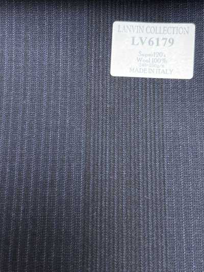 LANVIN COLLECTION Super120's 濃紺 ストライプ