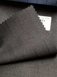 LV6181 LANVIN COLLECTION Super120's 黒 ストライプ[生地] 細井商事株式会社 サブ画像
