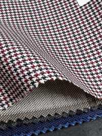 DM6141 DORMEUIL QUEEN Super100's ブラック×レッド 千鳥格子[生地] 細井商事株式会社 サブ画像