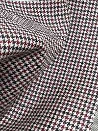 DM6141 DORMEUIL QUEEN Super100's ブラック×レッド 千鳥格子[生地] 細井商事株式会社 サブ画像