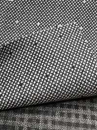 DM6144 DORMEUIL QUEEN Super100's ブラック×ホワイト 刺子柄[生地] 細井商事株式会社 サブ画像