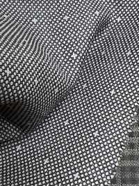 DM6144 DORMEUIL QUEEN Super100's ブラック×ホワイト 刺子柄[生地] 細井商事株式会社 サブ画像