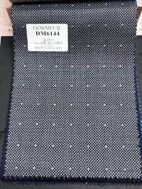 DM6144 DORMEUIL QUEEN Super100's ブラック×ホワイト 刺子柄[生地] 細井商事株式会社 サブ画像
