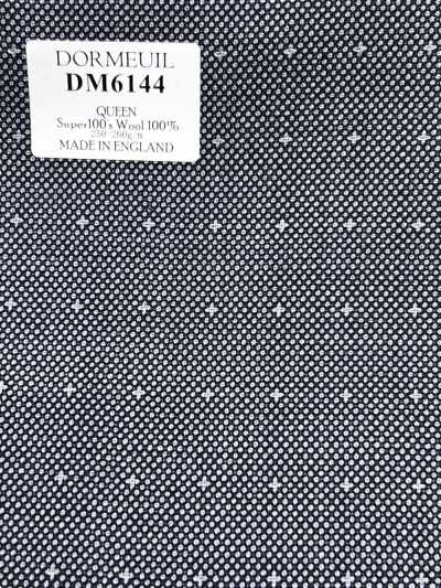 DORMEUIL QUEEN Super100's ブラック×ホワイト 刺子柄