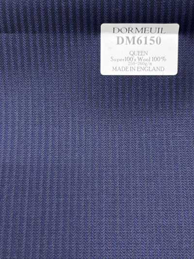 DORMEUIL QUEEN Super100's ネイビー ストライプ