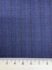 DM6155 DORMEUIL QUEEN Super100's ネイビー×ブラウン ストライプ[生地] 細井商事株式会社 サブ画像