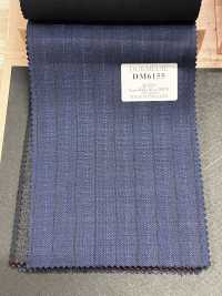 DM6155 DORMEUIL QUEEN Super100's ネイビー×ブラウン ストライプ[生地] 細井商事株式会社 サブ画像