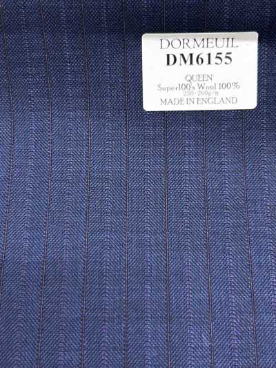 DORMEUIL QUEEN Super100's ネイビー×ブラウン ストライプ