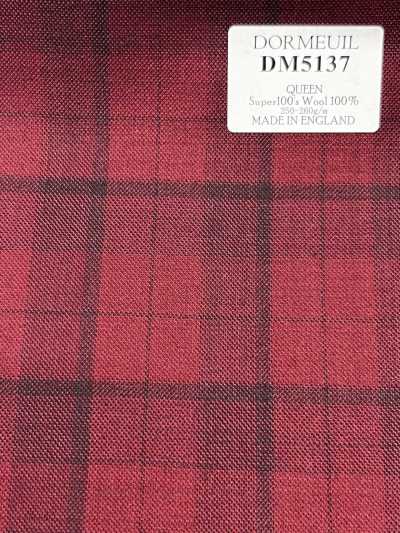 DORMEUIL QUEEN Super100's レッド チェック