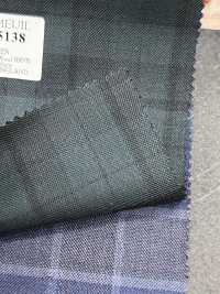 DM5138 DORMEUIL QUEEN Super100's グリーン チェック[生地] 細井商事株式会社 サブ画像