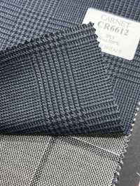 CR6612 CARNET 3PLY ネイビー グレンチェック[生地] 細井商事株式会社 サブ画像