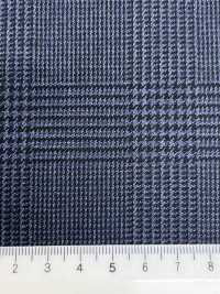 CR6612 CARNET 3PLY ネイビー グレンチェック[生地] 細井商事株式会社 サブ画像