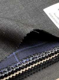 CR6614 CARNET 3PLY ダークグレー チェック[生地] 細井商事株式会社 サブ画像