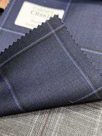 CR6615 CARNET 3PLY ネイビー チェック[生地] 細井商事株式会社 サブ画像