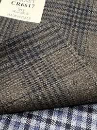CR6617 CARNET 3PLY グレー×ネイビー チェック[生地] 細井商事株式会社 サブ画像