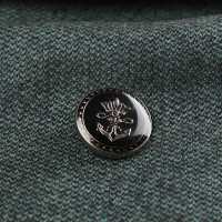EX254 国産 スーツ・ジャケット用メタルボタン シルバー/黒 ヤマモト(EXCY) サブ画像