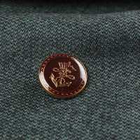 EX257 国産 スーツ・ジャケット用メタルボタン ゴールド/赤 ヤマモト(EXCY) サブ画像