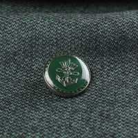EX260 国産 スーツ・ジャケット用メタルボタン シルバー/緑 ヤマモト(EXCY) サブ画像