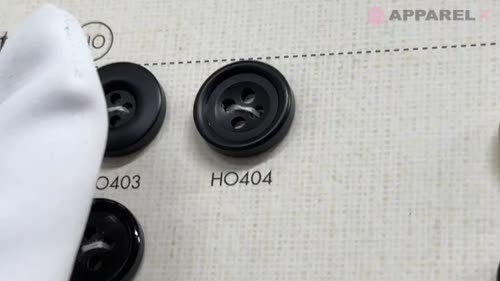HO404 天然素材 本水牛 4つ穴 ボタン 大阪プラスチック工業(DAIYA