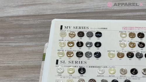 MV17 DAIYA BUTTONS 貝調ポリエステルボタン 大阪プラスチック工業