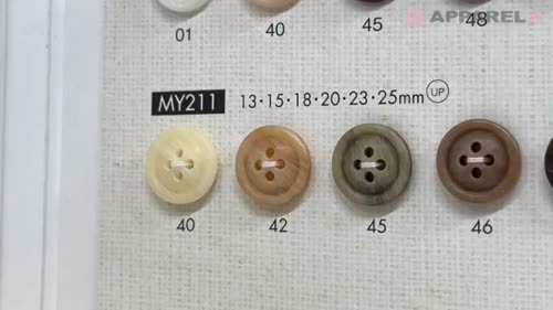 FROM JAPAN公式アカウント01比翼 ロゴボタン 38 イタリア製 MY211 上品 ポリエステル 4つ穴 ボタン 大阪プラスチック工業(DAIYA