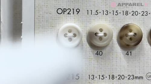 OP219 カラフル 水牛調 4つ穴 ポリエステル ボタン 大阪プラスチック