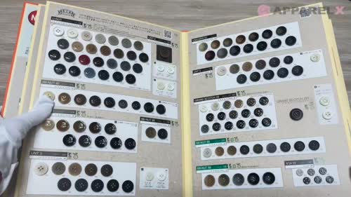 UNUT 【ナット調】4つ穴 ボタン フチあり ツヤあり 日東ボタン