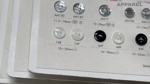 149 DAIYA BUTTONS 二つ穴水牛調ポリエステルボタン(マット) 大阪 