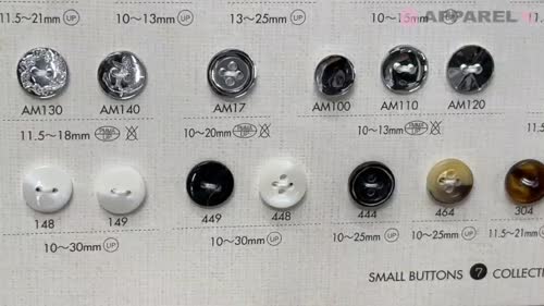 449 DAIYA BUTTONS 二つ穴水牛調ポリエステルボタン 大阪プラスチック