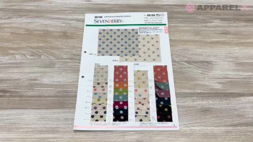 88189 SEVENBERRY 綿麻キャンバス 水玉 星 グリッター[生地] VANCET