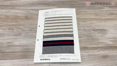 15631 コットン16/2BD天竺ボーダー[生地] SUNWELL(サンウェル