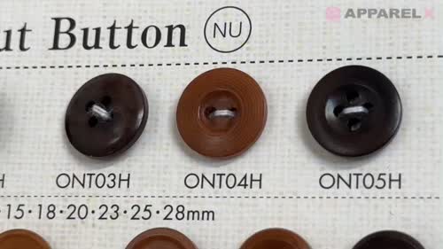 naoyahena7　ボタン100セット ONT04H 2つ穴 ナットボタン 大阪プラスチック工業(DAIYA BUTTON
