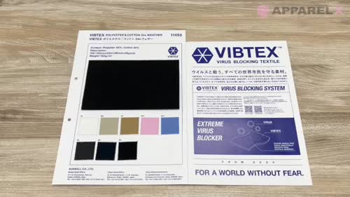 11495 VIBTEX ポリエステル/コットン 34s ウェザー[生地] SUNWELL
