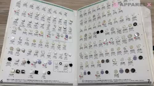 XV66 染色用 花形角足ボタン アイリス/オークラ商事 - ApparelX