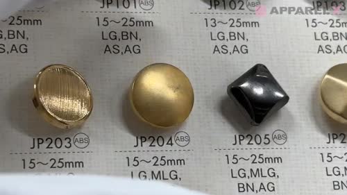 JP204 ABS樹脂製 メッキ釦[ボタン] 大阪プラスチック工業(DAIYA BUTTON